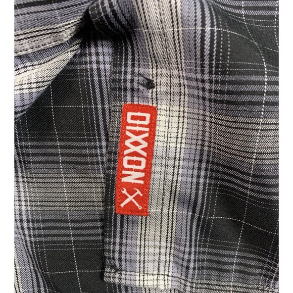 Dixxon Flannel Co. Men’s SZ S Black Plaid Button Up Short Sleeve Shirt Blackline - Picture 5 of 7